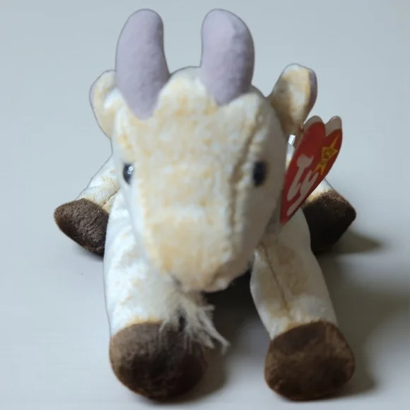 RARE Retired Vintage 1998/1999 TY Goatee Beanie Baby Goat TAG ERRORS - Picture 2 of 11